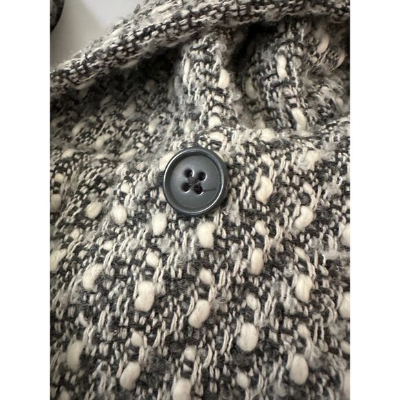 Mossimo Supply Co. Women Coat Tweed Hooded Front Tie Belt Pockets Lined Medium - Picture 11 of 11